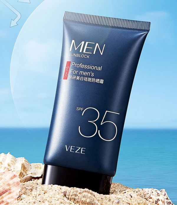 VEZE Sunscreen for men's face and body, SPF 35, 40 ml